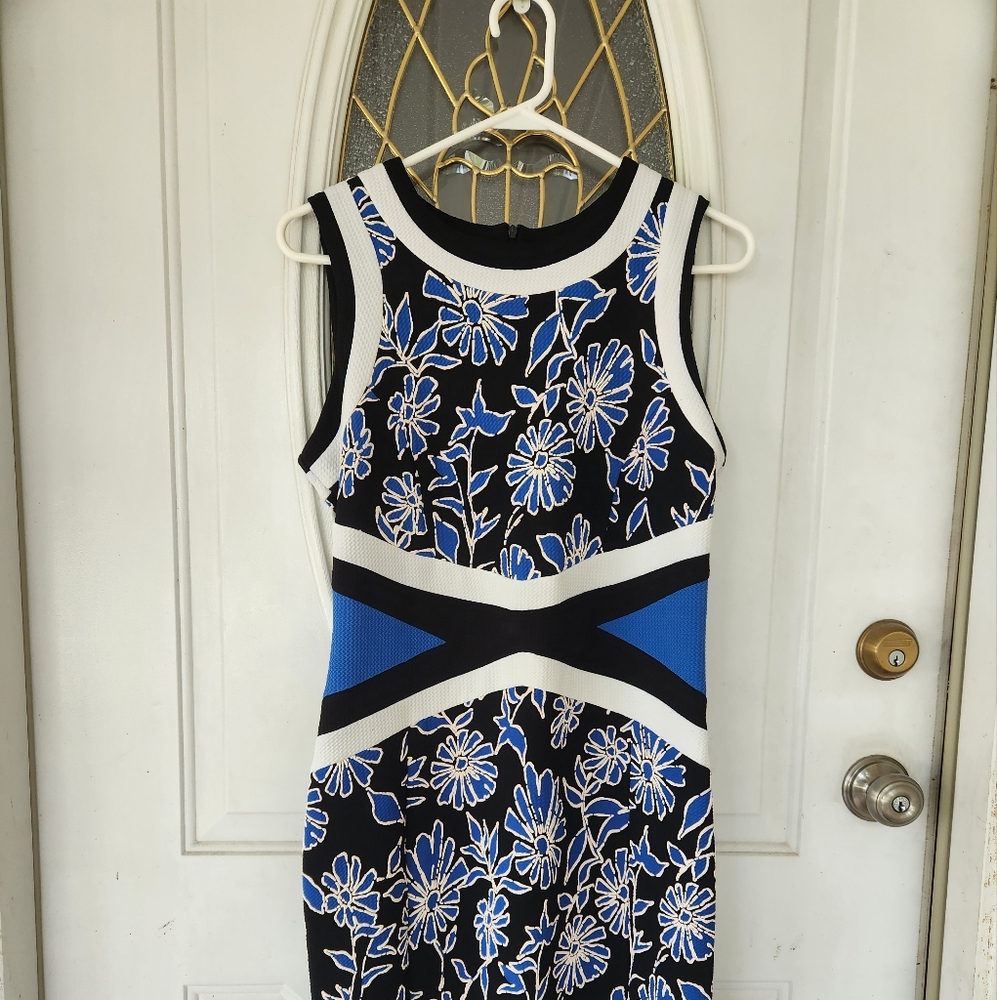 Shelby & Palmer Black and Blue Floral Mini Dress